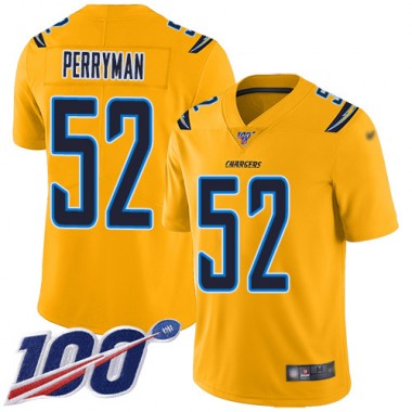 Los Angeles Chargers NFL Football Denzel Perryman Gold Jersey Youth Limited 52 100th Season Inverted Legend